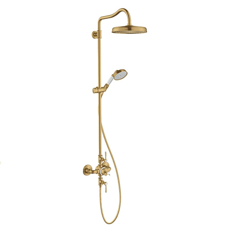 Axor Montreux Showerpipe 240 1-Jet in Brushed Gold Optic, 1.8 gpm