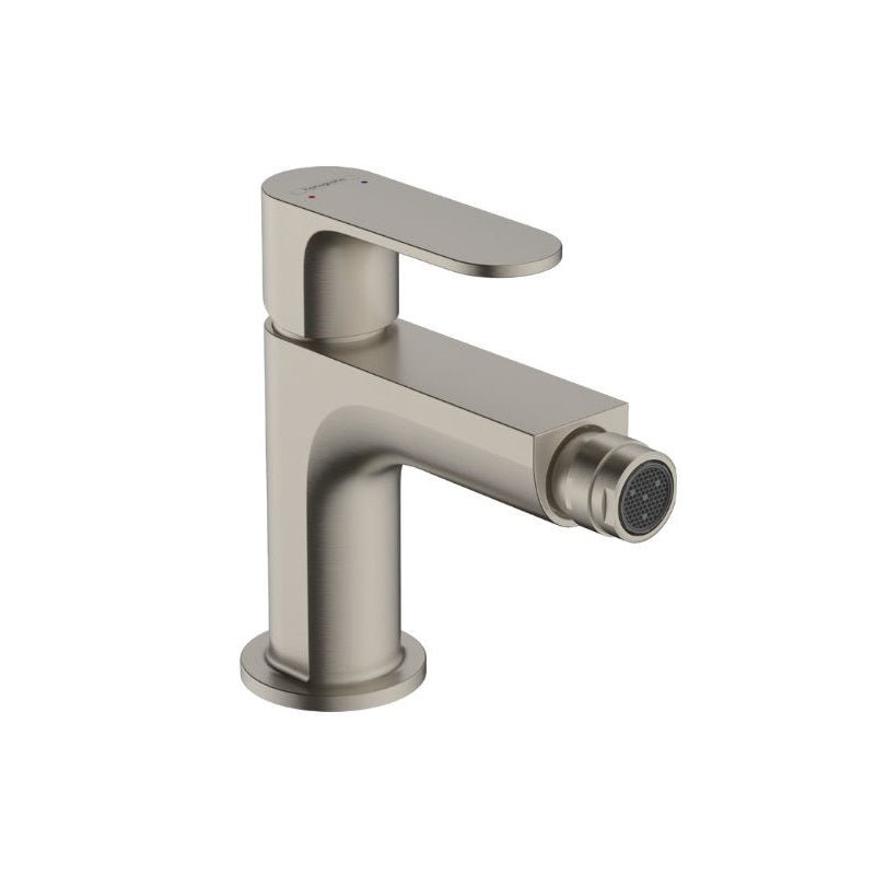 Rebris S Single-Hole Bidet Faucet w/Drain in Brushed Nickel