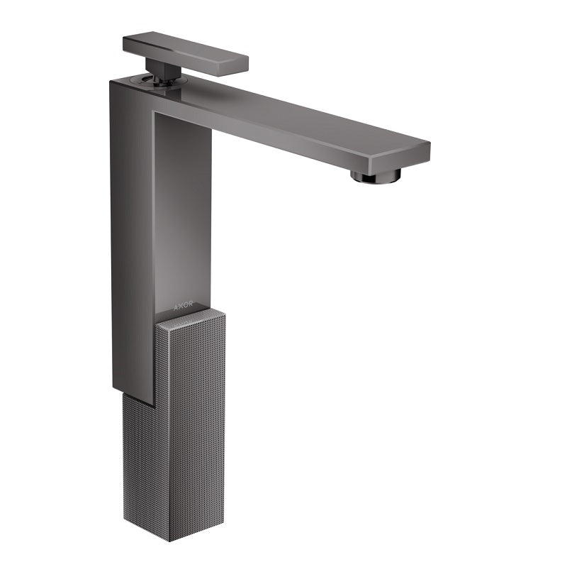 Axor Edge 1-Hole Faucet 280 Diamond Cut in Polished Black Chrome, 1.2 gpm