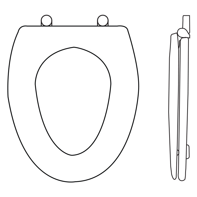 Ashland Elongated Enameled Wood Toilet Seat in Biscuit