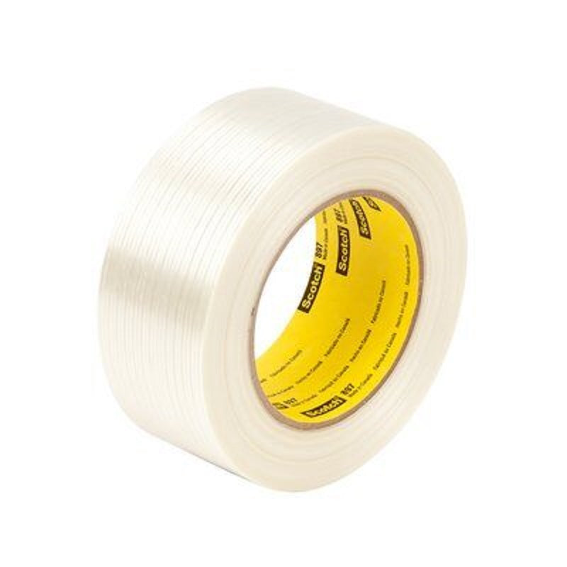 3M 1" Clear Filament Strapping Tape Roll