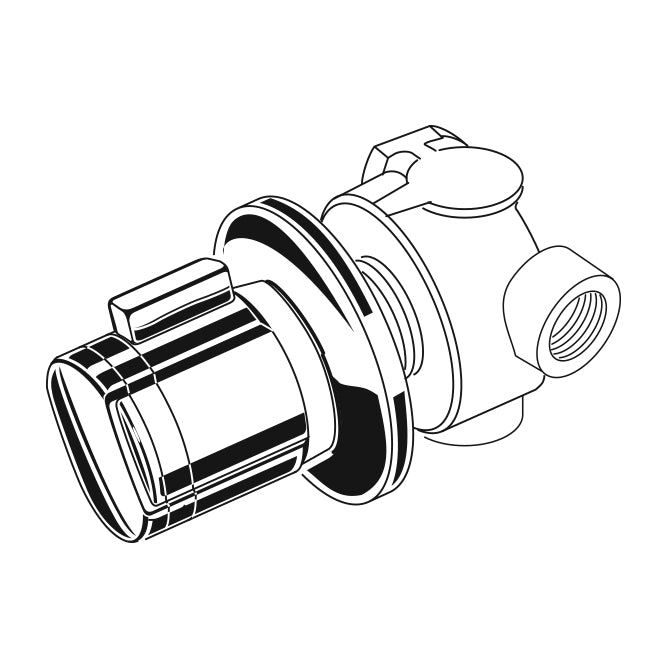 Ceratherm 3-Way In-Wall Diverter In Polished Chrome