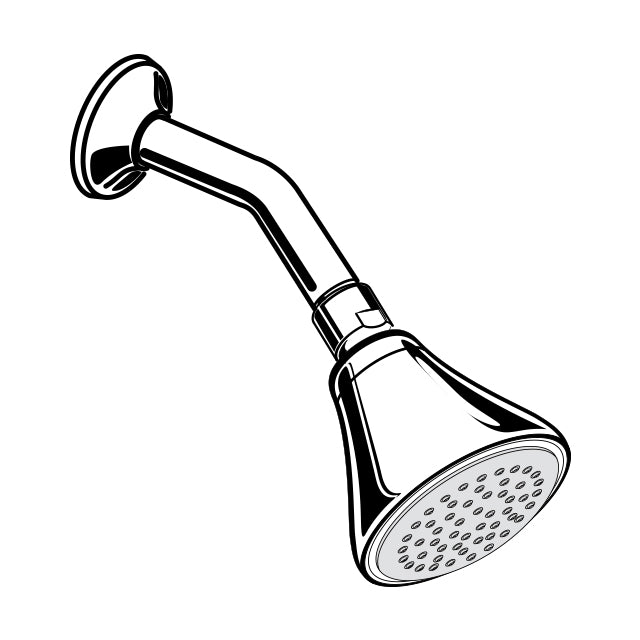 Tropic Showerhead w/Arm & Flange in Stainless