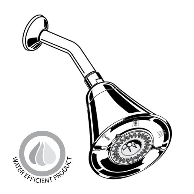 Transitional FloWise Showerhead w/Arm & Flange Satin Nickel