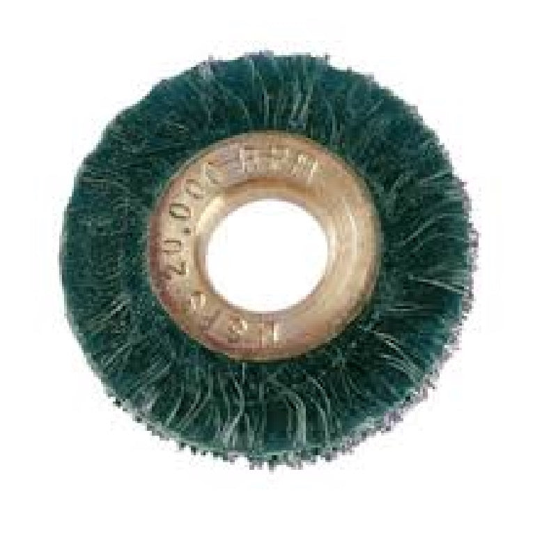 Wheel Brush 1-3/8" Diameter TY Encapsulated Small Diameter .008" Wire 1/4" Arbor Hole
