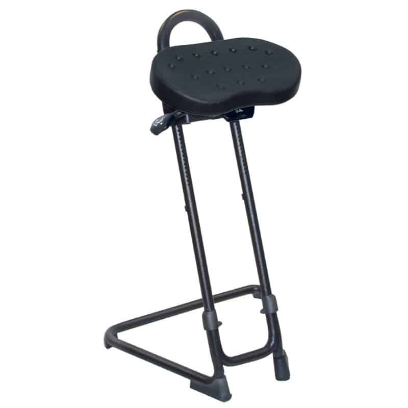 Stool Black Ergonomic Sit/Stand Knocked Down