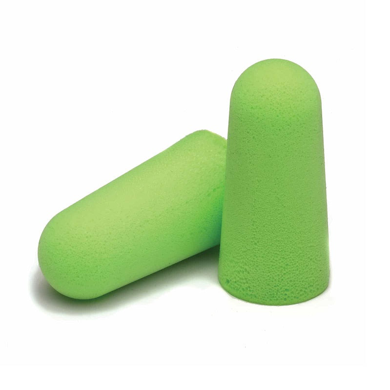 Earplugs NRR-33dB Foam Green Uncorded 200 Pair Per Box