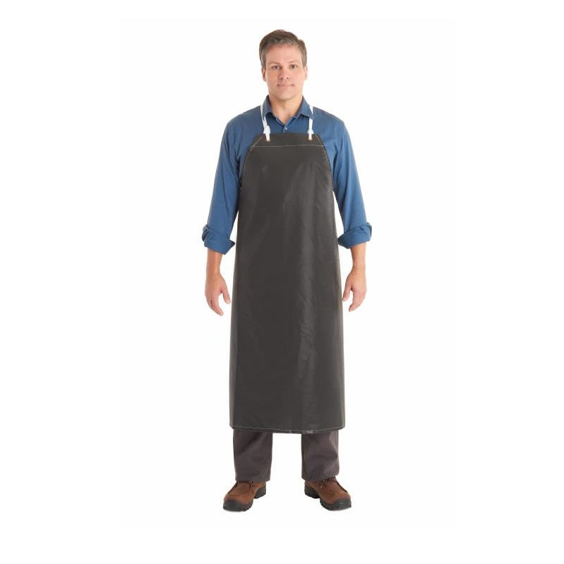 AlphaTec Apron Lightweight 35X45" PVC/Nylon Apron for Rugged Wear in Black