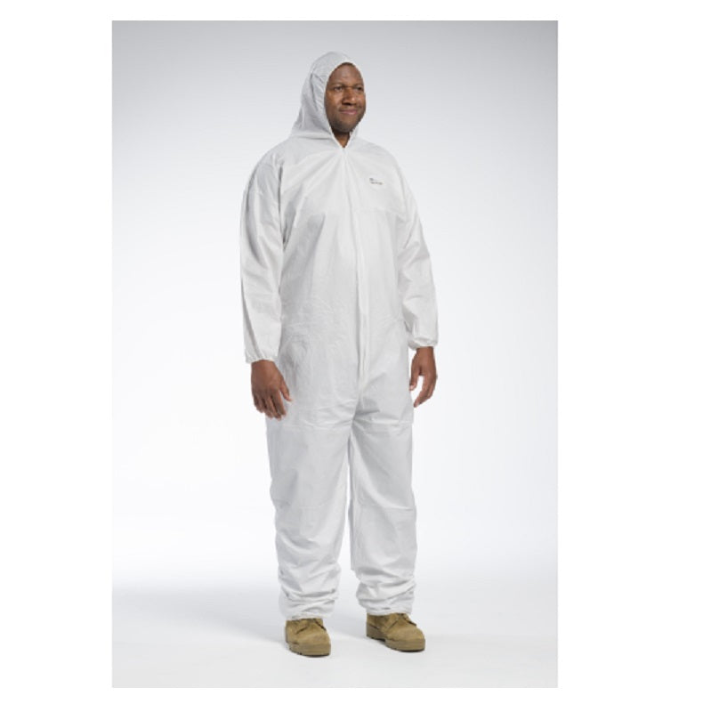 COVERALL 3606/2XL WHT - 2X-LRG PosiWEAR BA -ELASTIC WRST/ANKL
