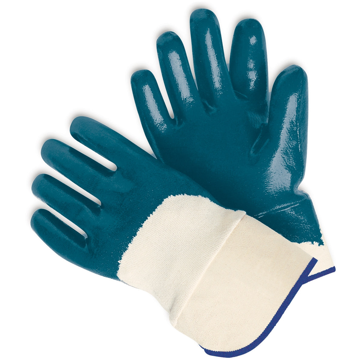 Nitrile Palm & Finger Coated Glove in Size Large