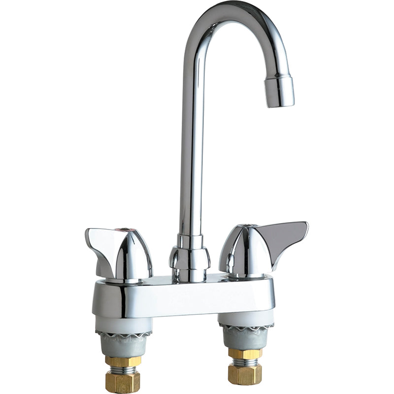 Deck-Mounted Manual Sink Faucet In Polished Chrome
