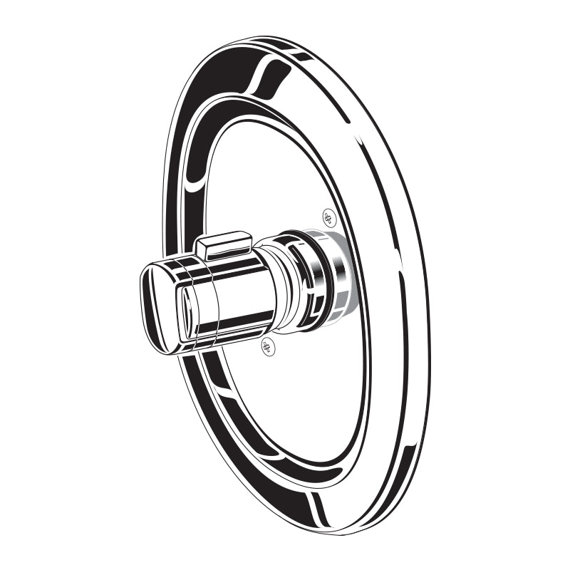 Ceratherm Single Handle Thermostatic Shower Valve in Chrome/Polished Brass