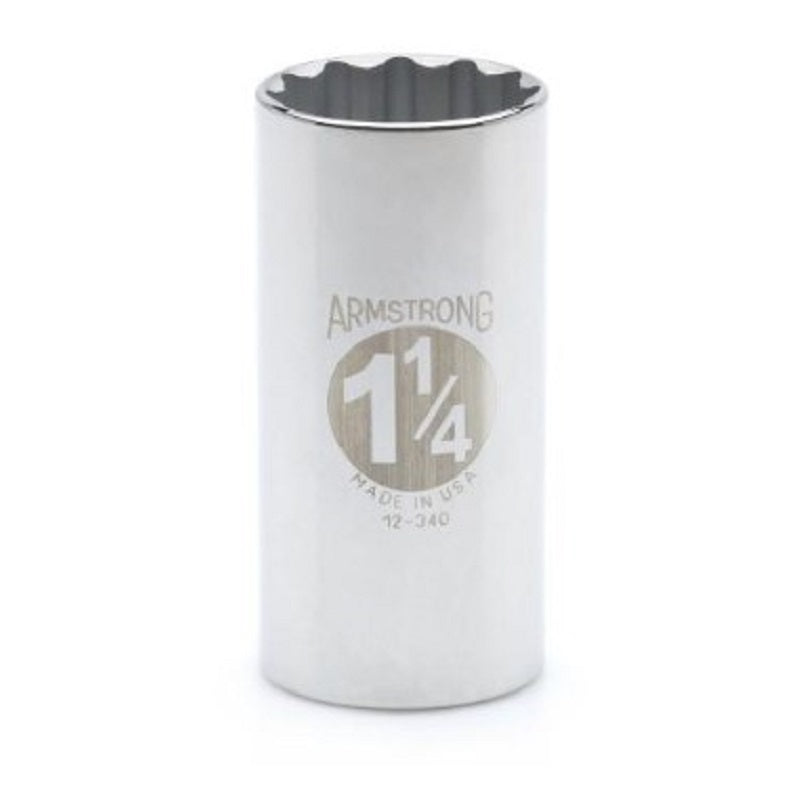 SOCKET 1-1/4X1/2 DR 12PT DEEP 12-340