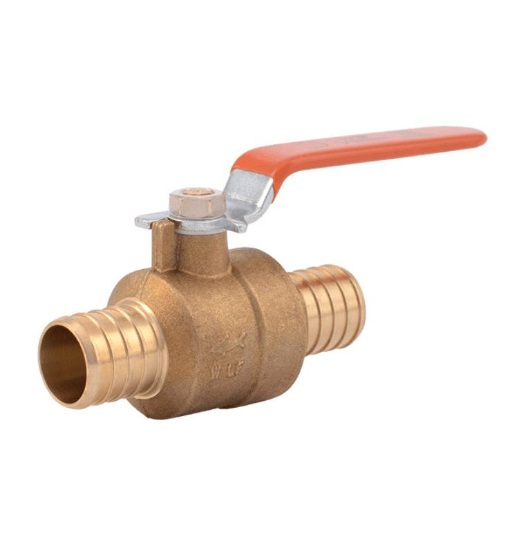 BALL VALVE 1 PEX 22463LF W/PEX/BARB END LEAD FREE