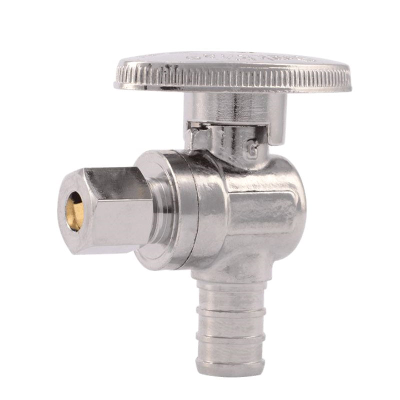 STOP ANGLE 1/2X1/4 BRASS PEX 23056LF 1/4 TURN BARBXCMP