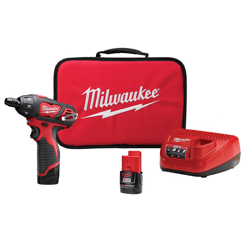 Screwdriver Kit Cordless 12 Volt 0-500 RPM 1/4" Chuck