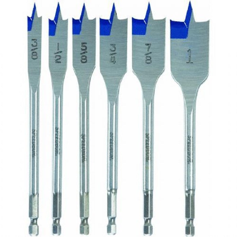 SPADE BIT SET 6PC IRWN 88899 3/8, 1/2, 5/8, 3/4, 7/8, 1