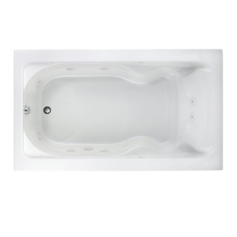 Cadet 72x42" Whirlpool Bathtub in White w/End Drain