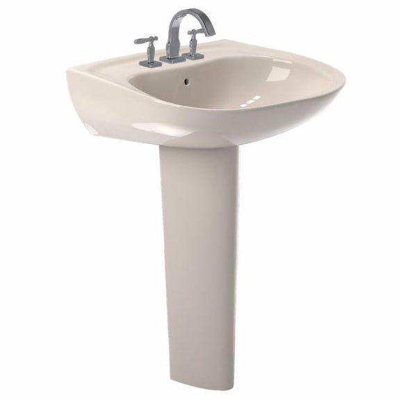 Prominence 26x21" Pedestal Lav Set w/4" Fct Holes in Sedona Beige