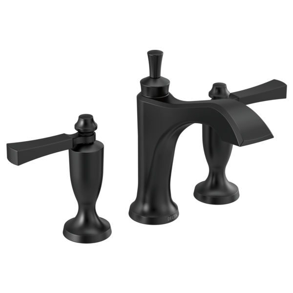 Dorval Widespread Lav Faucet w/Lever Handles in Matte Black