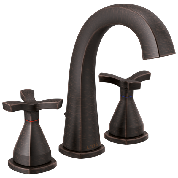 Stryke Widespread Lav Faucet w/Helo Hdls & Drn in Venetian Brz