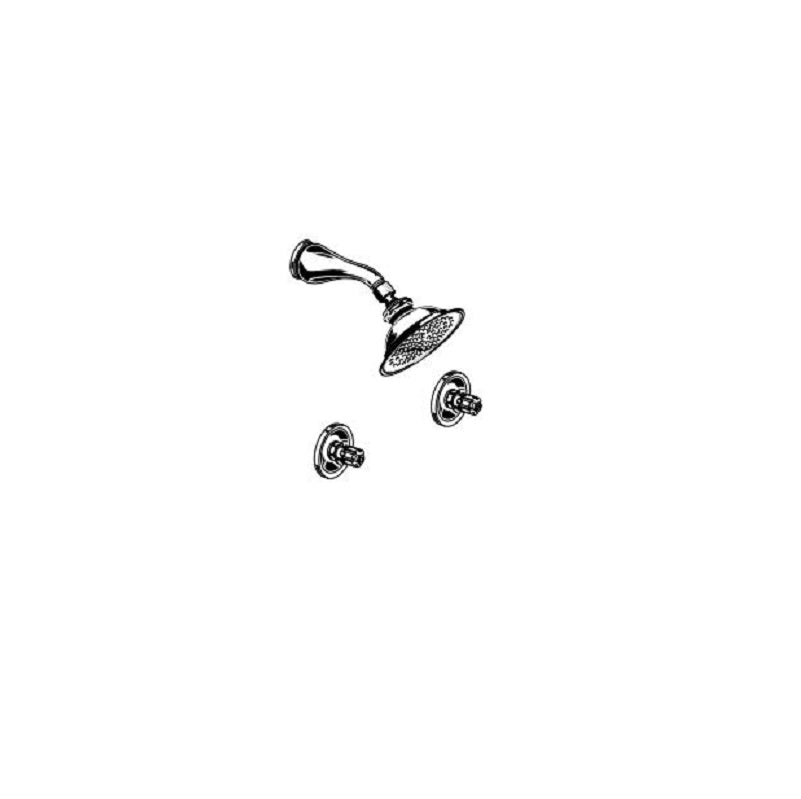 Amarilis 2-Handle Shower Only Faucet less Handles in Blackened Bronze