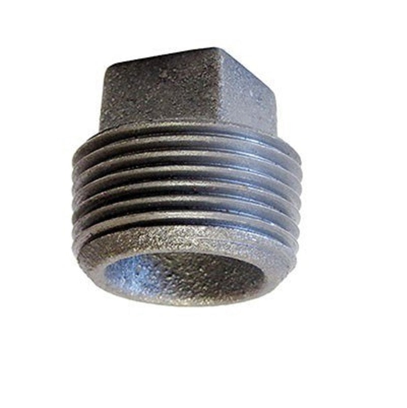 PLUG 1 BLACK MALLEABLE IRON CORED SQUARE HEAD # MB 35606 - PLG10