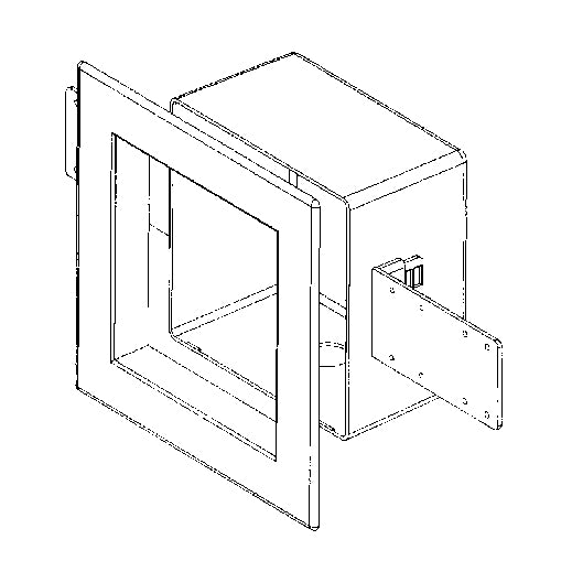 Square Ice Maker Outlet Box Only No Valve w/Grommet