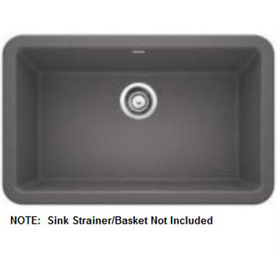 Ikon 30x19x10" Apron Front Single Bowl Sink in Cinder