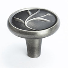 Art Nouveau 1-3/8" Knob in Vintage Nickel