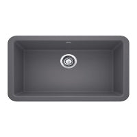 Ikon 33x19x10" Apron Front Single Bowl Sink in Cinder