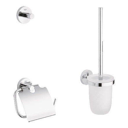 Essentials 3-in-1 Bathroom Accessory Set in StarLight Chrome