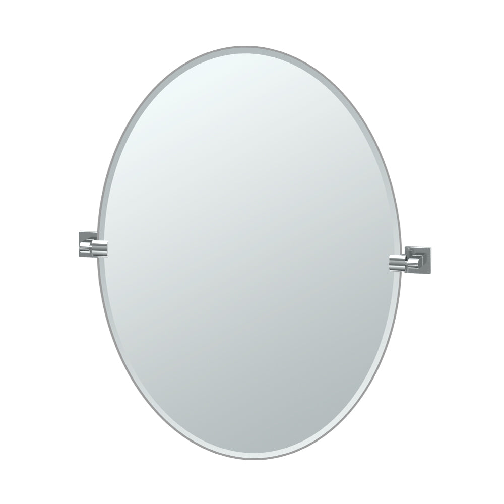 Elevate 20-1/2x27-1/2" Pivot Framed Oval Mirror in Chrome