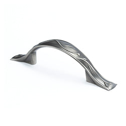 Art Nouveau 3" & 3-1/2" Pull in Vintage Nickel