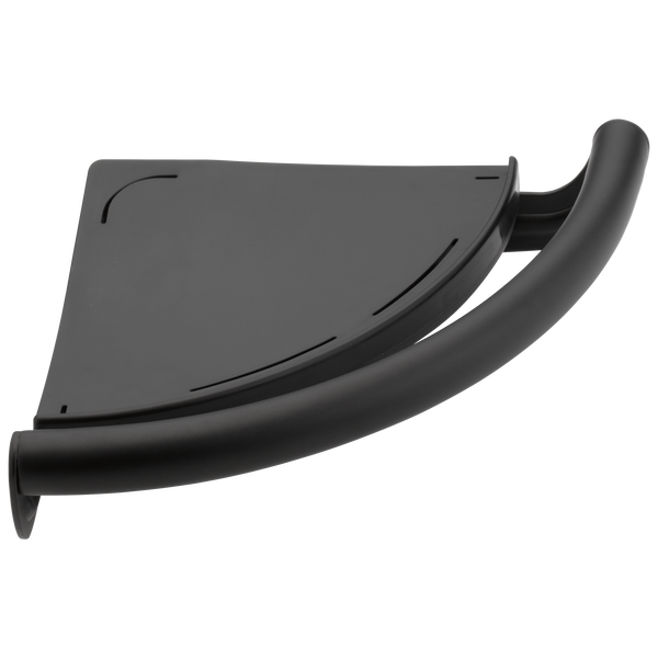 Decor Shelf 9-1/8" Corner Shelf w/Assist Bar in Black