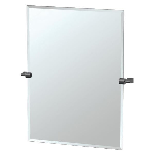 Bleu 23-1/2x31-1/2" Tilting Rectangle Mirror in Matte Black