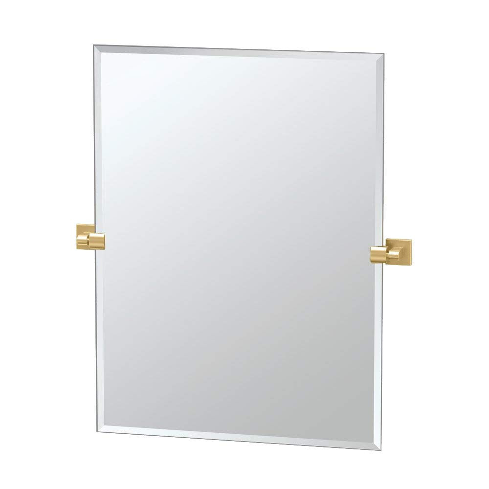 Elevate 23-1/2x31-1/2" Frameless Rectangle Mirror in Brass
