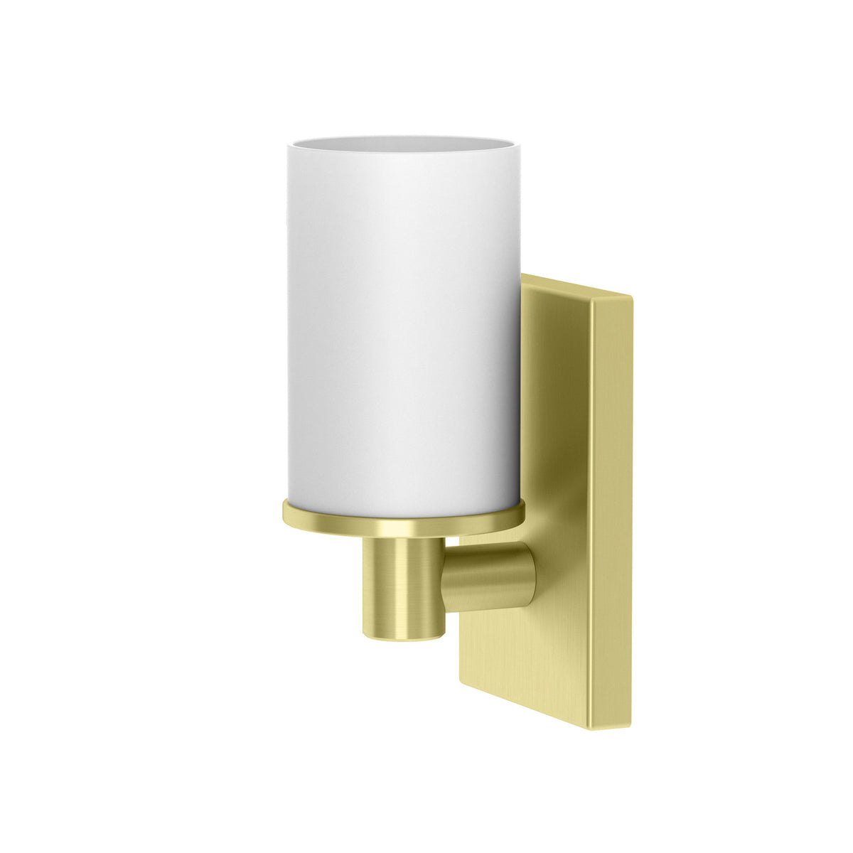 Modern Farmhouse Single Light Sconce in Brushed Brass