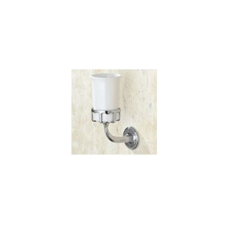 Circe Tumbler in Satin Nickel & White