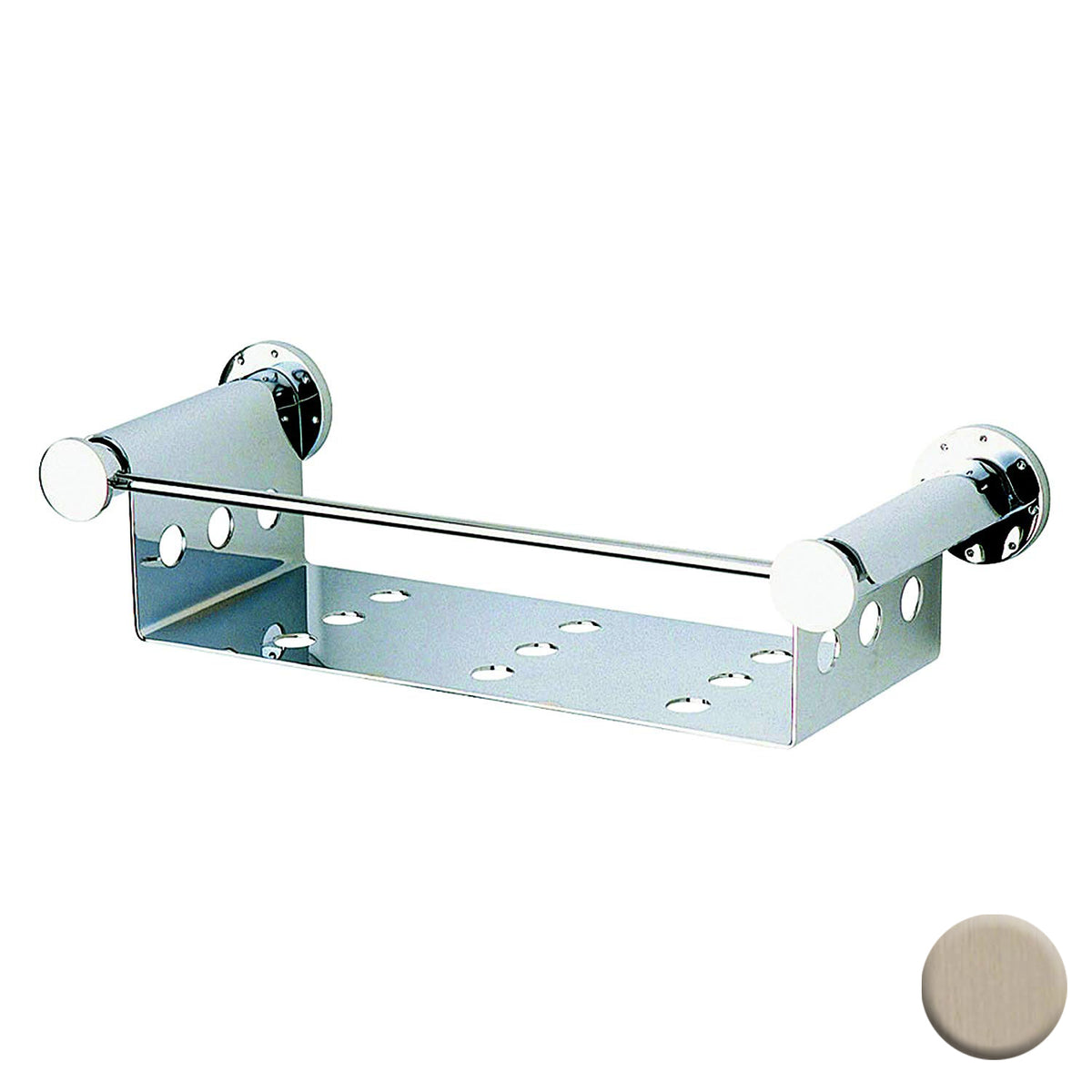Kubic Wall Mount Soap Basket in Satin Nickel