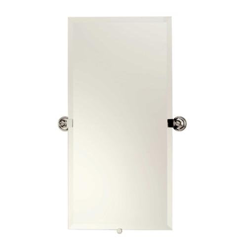 London Terrace 2-Position Tilt Beveled Mirror Frameless 15x30 Satin Nickel