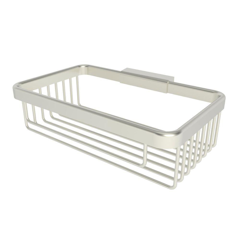 Hotelier 8" Deep Toiletry Shower Basket in Satin Nickel