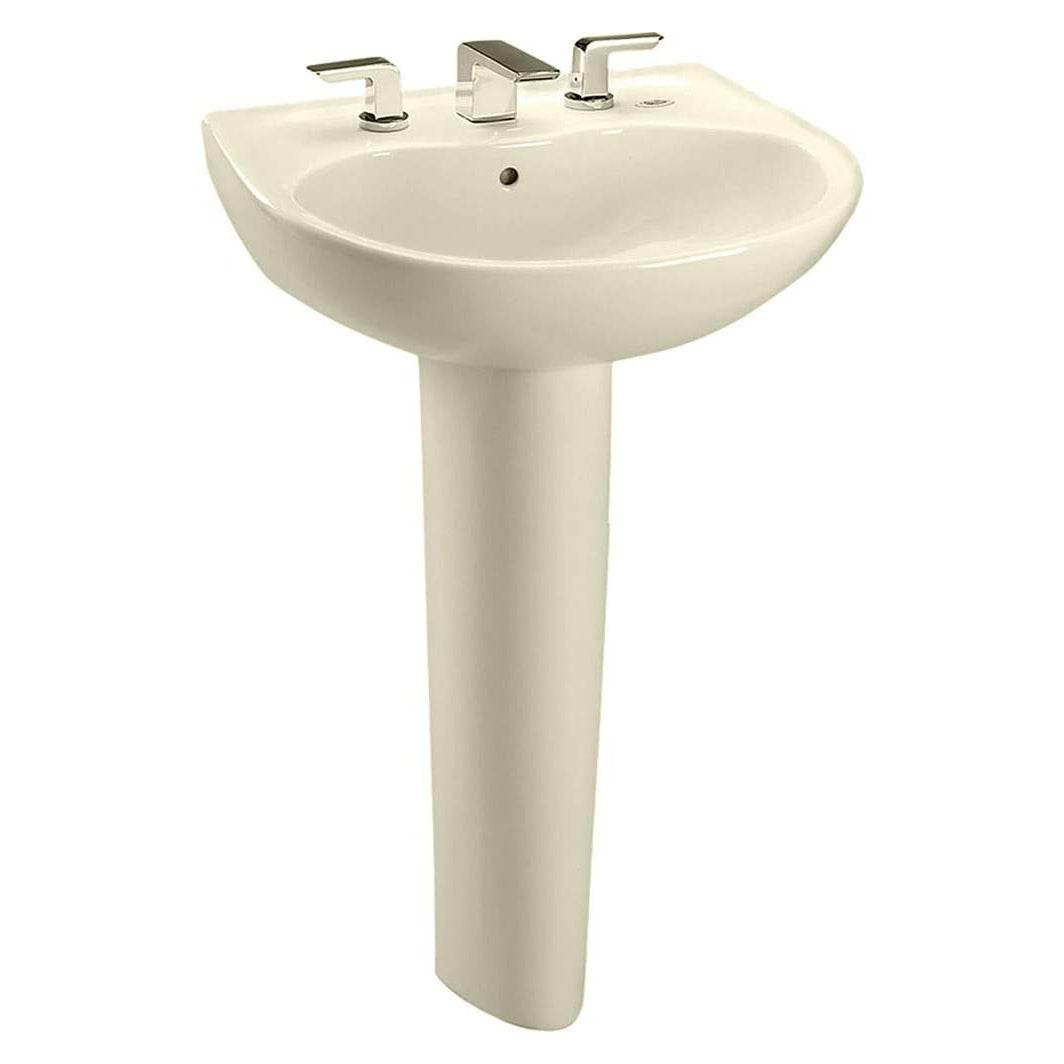 Supreme 22x19" Pedestal Lav Set w/8" Fct Holes in Sedona Beige