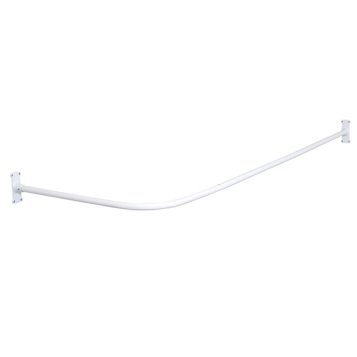 L-Shaped Corner Shower Rod 66"x28" White