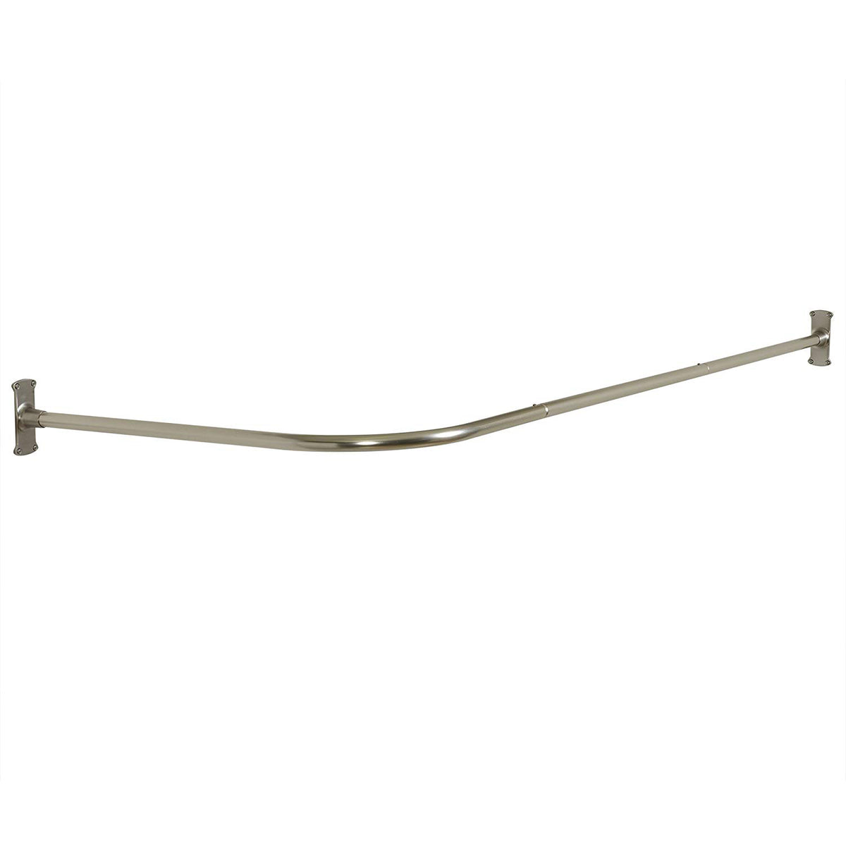 NeverRust L-Shaped 28x66" Corner Shower Rod in Brushed Nickel