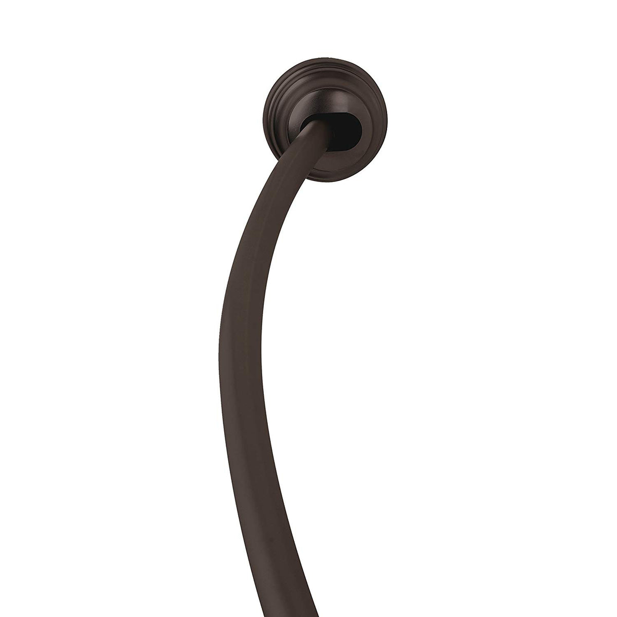 NeverRust Aluminum 50-72" Tension Curved Shower Rod in Bronze