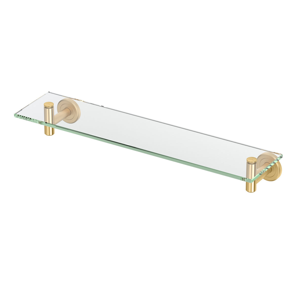 Latitude² 20" Glass Shelf in Brushed Brass