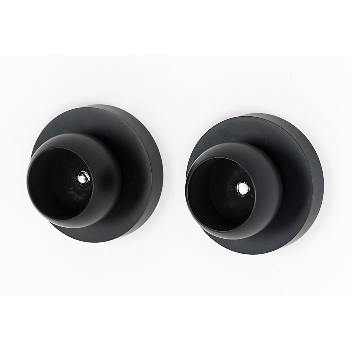 Contemporary Matte Black Shower Rod Brackets