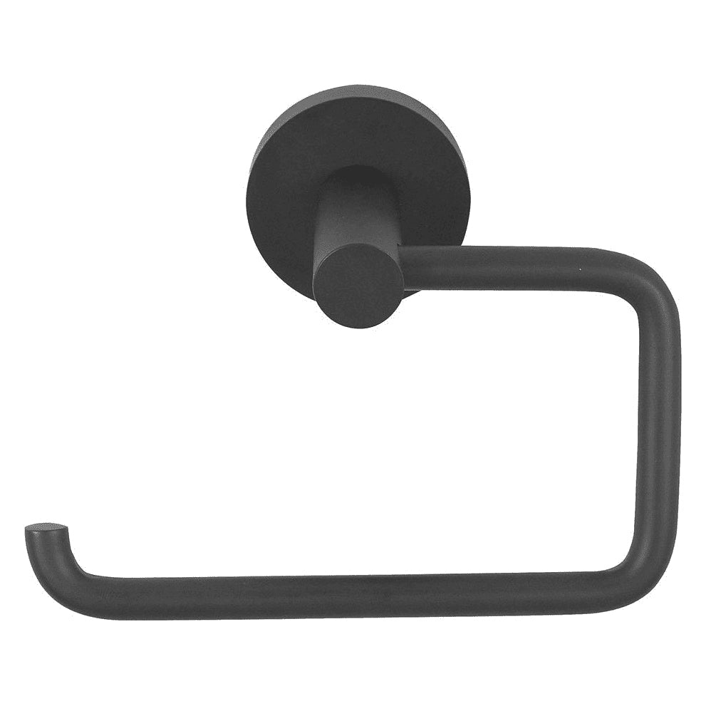 Crystal Contemporary Open Toilet Paper Holder in Matte Black