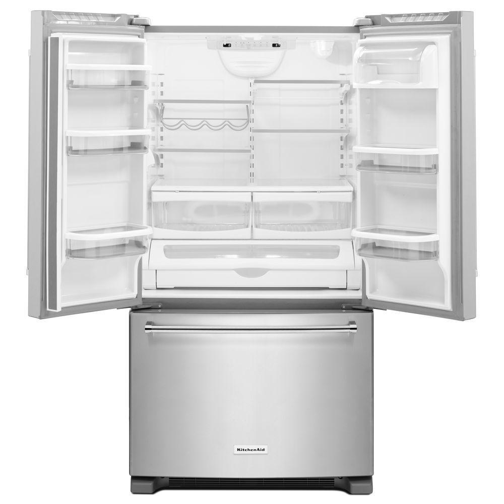 KitchenAid 25 cu ft 36" French Door Refrigerator in Stainless Steel